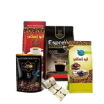High Barrier Aluminum Foil Flat Bottom Stand up Doypack Zipper Plastic Food Packaging Bag for Coffee Bean Powder