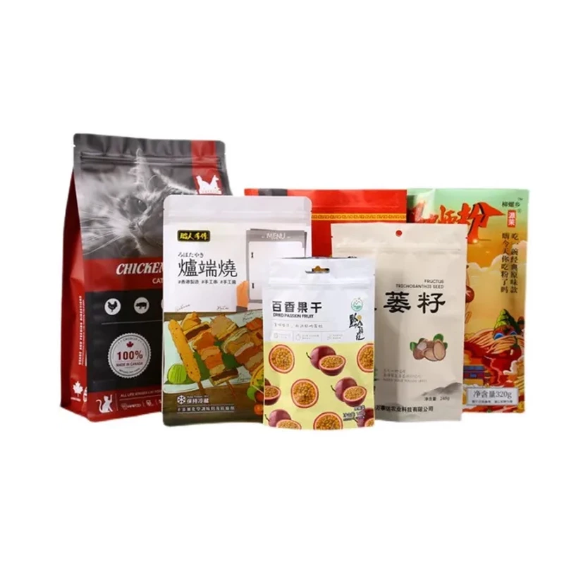 Stand-up Food Packaging Bag Custom Private Label Printing Packaging Food Aluminum Bag with Zipper